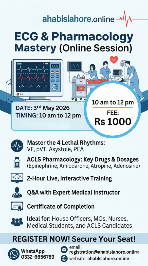 ECG and Pharmacology course