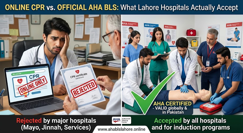Cheap Online CPR vs. Official Hands-On AHA BLS: What Lahore Hospitals Actually Accept